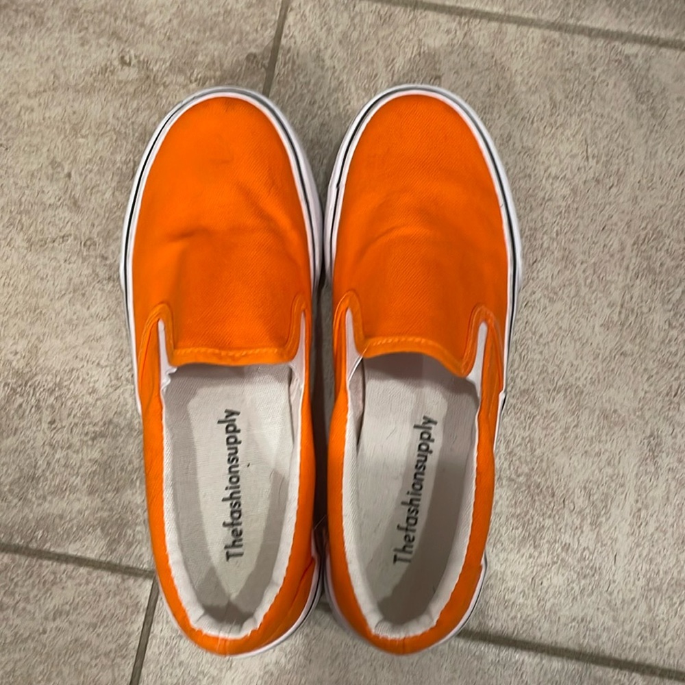 Orange sneakers